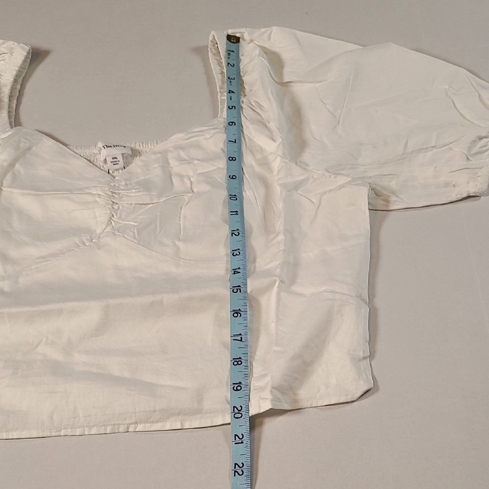The Drop Annie Sweetheart Neckline Elegant White Women's Top Puff Sleeve XXL NWT - Picture 10 of 12